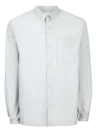 Topman Mens Ltd Light Blue Crinkle Casual Shirt