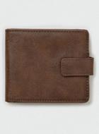 Topman Mens Brown Leather Look Wallet