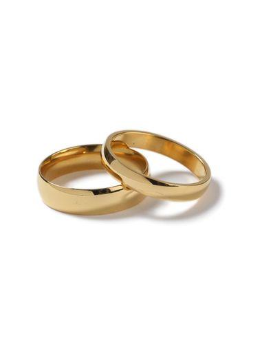 Topman Mens Gold Look Ring 2 Pack*