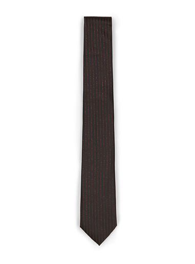 Topman Mens Black And Red Lurex Stripe Tie