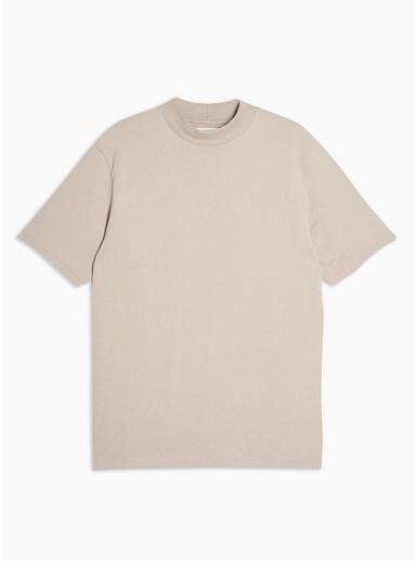 Topman Mens Stone Turtle Neck T-shirt