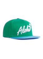 Topman Mens Green And Blue Aloha Snapback Cap