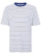 Topman Mens Navy Blue Stripe Oversized T-shirt