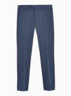 Topman Mens Navy Super Skinny Fit Sateen Suit Trousers