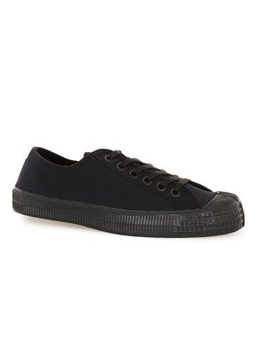 Topman Mens Novesta Black Canvas Sneakers
