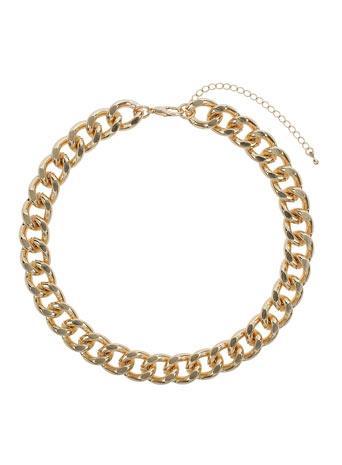Topman Gold Thick Curb Chain Necklace