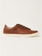 Topman Mens Brown Tan Leather Troy Sneakers