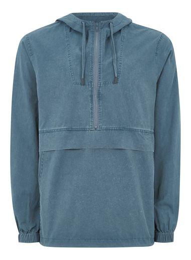 Topman Mens Blue Overhead Jacket
