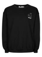 Topman Mens Black Cat Embroidery Sweatshirt