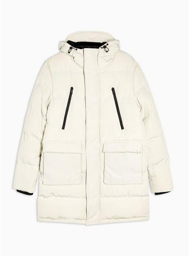 Topman Mens Stone Longline Puffer Jacket
