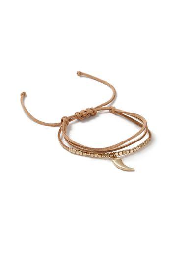 Topman Mens Brown Tusk Wrap Bracelet*