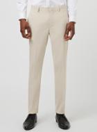 Topman Mens Beige Stone Textured Ultra Skinny Fit Suit Pants