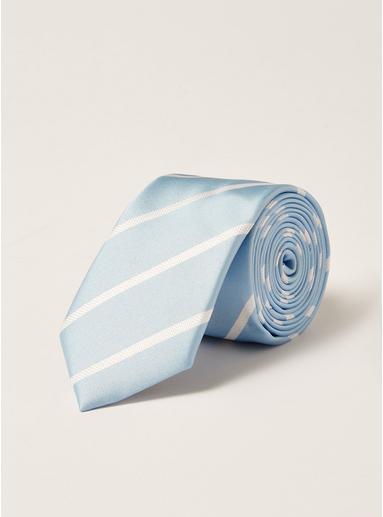 Topman Mens Light Blue Stripe Tie