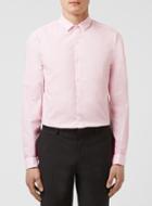 Topman Mens Pink Long Sleeve Dress Shirt