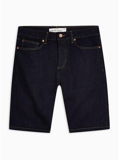 Topman Mens Navy Raw Hem Skinny Shorts