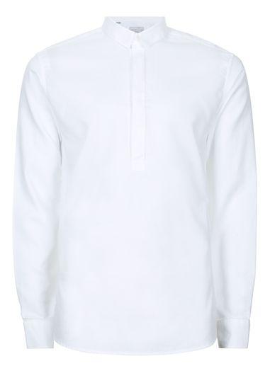 Topman Mens Selected Homme White Overhead Shirt