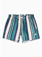 Topman Mens Multi Pastel Stripe Swim Shorts