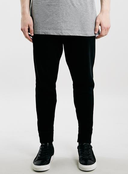 Topman Mens Black Solid Joggers