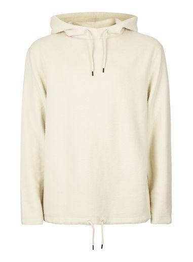 Topman Mens Brown Stone Fleece Oversized Hoodie