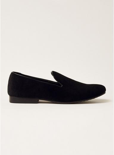 Topman Mens Black Duke Velvet Tassel Loafers
