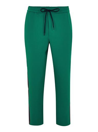Topman Mens Green Side Taping Joggers