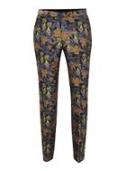 Topman Mens Multi Floral Toucan Jaquard Skinny Pants