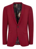 Topman Mens Bright Red Skinny Suit Jacket