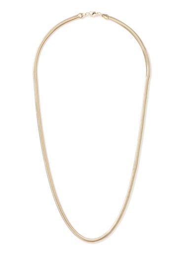 Topman Mens Gold Look Flat Snake Chain Necklace*