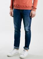Topman Mens Mid Wash Blue Stretch Slim Jeans