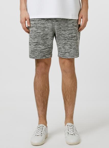 Topman Mens Grey Space Dye Zip Jersey Shorts