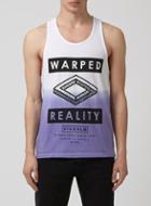 Topman Mens White Fade Warp Print Tank Top