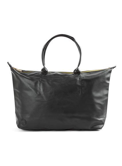 Topman Mens Black Mi-pac Leather Look Weekender Bag*