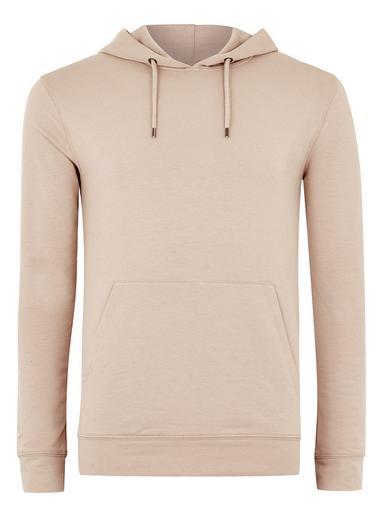 Topman Mens Light Brown Ultra Muscle Hoodie