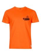 Topman Mens Orange Donald Duck T-shirt