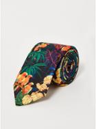 Topman Mens Black Jungle Print Tie
