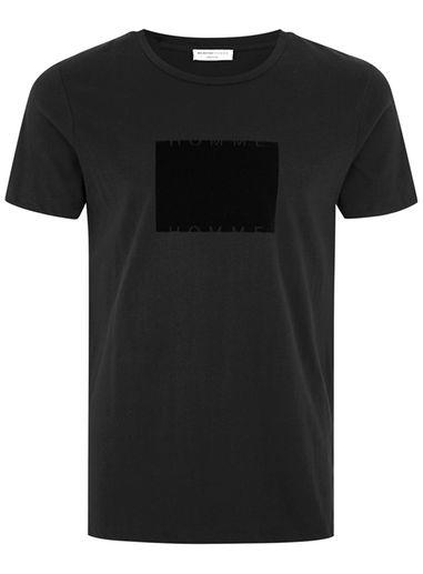 Topman Mens Selected Homme's Black T-shirt