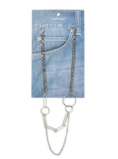 Topman Mens Silver Industrial Wallet Chain*