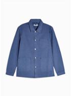 Topman Mens Blue Cotton Chore Jacket