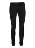 Topman Mens Washed Black Extreme Rip Spray On Jeans