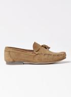 Topman Mens Brown Tan Suede 'stone' Tassel Loafers