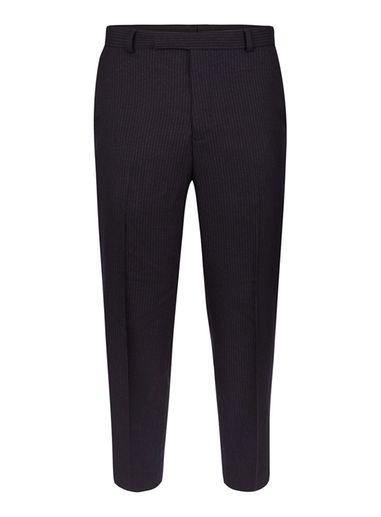 Topman Mens Blue Navy Wide Leg Cropped Fit Pants