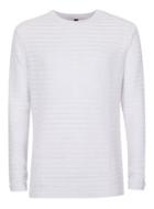 Topman Mens White Horizontal Sheer Stripe Sweater