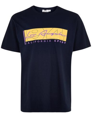 Topman Mens Navy 'los Angeles' T-shirt