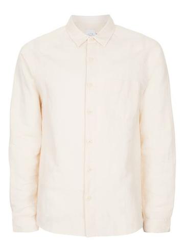 Topman Mens Ltd Ecru Linen Shirt