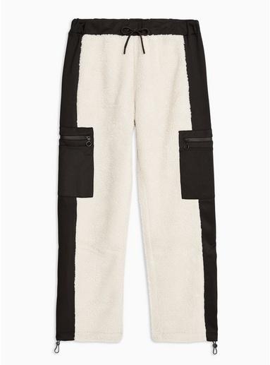 Topman Mens Multi Fleece Borg Joggers