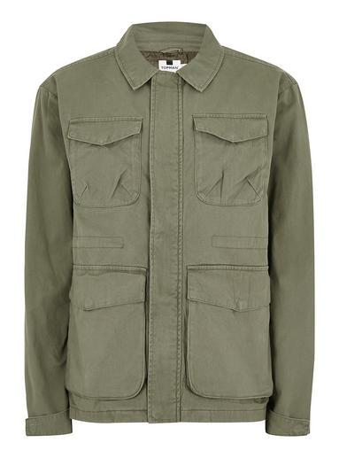 Topman Mens Khaki Utility Jacket