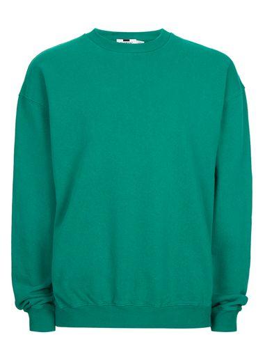 Topman Mens Bright Green Sweatshirt