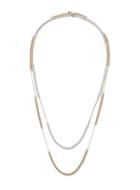 Topman Mens Silver Mixed Metal Multi Row Chain Necklace*