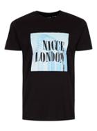 Topman Mens Nicce Black Glitch Logo T-shirt*