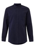 Topman Mens Blue Black And Navy Oxford Shirt